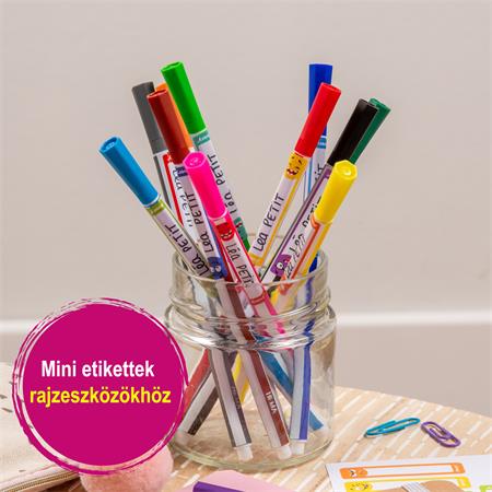 Etikett, tollcímke, 50x10 mm, kézzel írható, AVERY ZWECKFORM, vicces-színes, 30 etikett/csomag